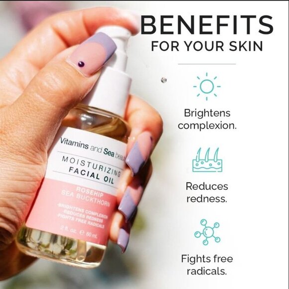 VITAMINS AND SEA BEAUTY Face Oil Facial Day Moisturizer Hydrating - Picture 3 of 5